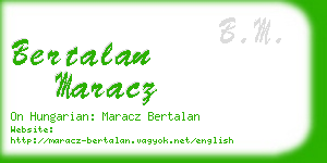 bertalan maracz business card